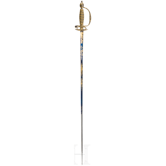 A fine French smallsword with outstanding chiselled hilt, circa 1750