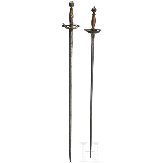 Two German officer's swords, mid 18th century