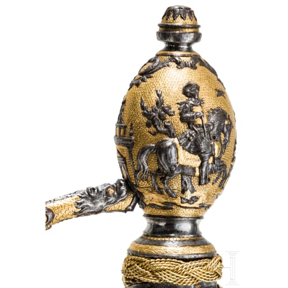 A fine French smallsword with outstanding chiselled hilt, circa 1750