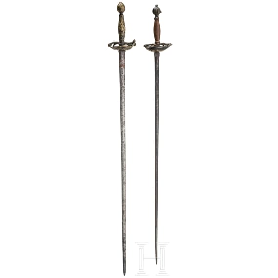 Two German officer's swords, mid 18th century