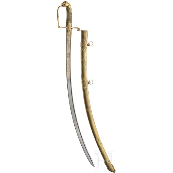 Damast-Geschenks&auml;bel f&uuml;r General Louis Joseph Maupoint, um 1806