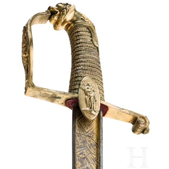 Damast-Geschenks&auml;bel f&uuml;r General Louis Joseph Maupoint, um 1806