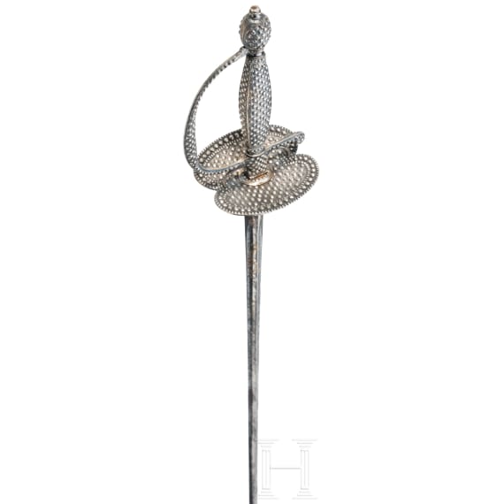 A French silver mounted smallsword, ca. 1780