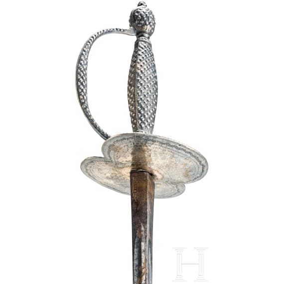 A French silver mounted smallsword, ca. 1780
