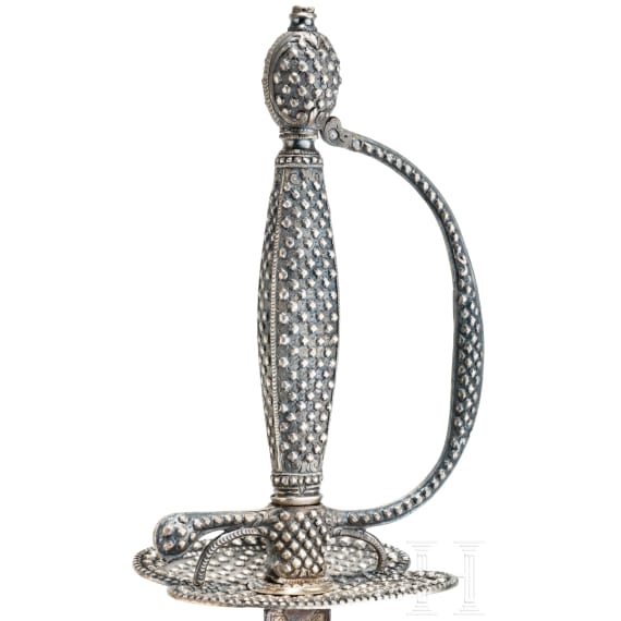 A French silver mounted smallsword, ca. 1780