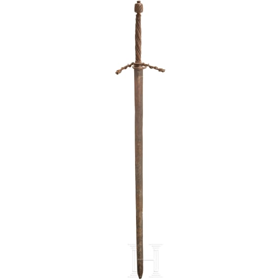 A hand-and-a-half sword, collector's replica in 16th century style