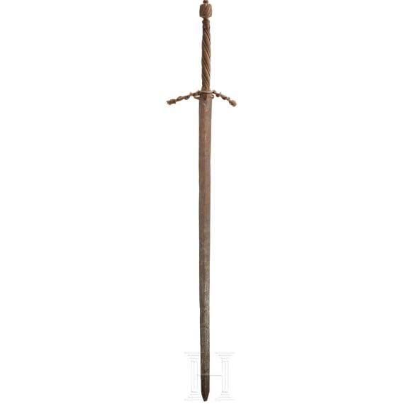 A hand-and-a-half sword, collector's replica in 16th century style