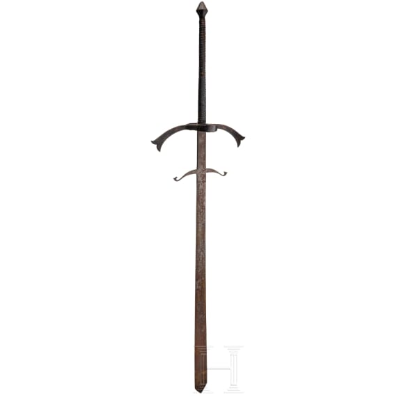 A German double-handed sword in the style of ca. 1600, ca. 1900
