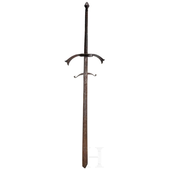 A German double-handed sword in the style of ca. 1600, ca. 1900