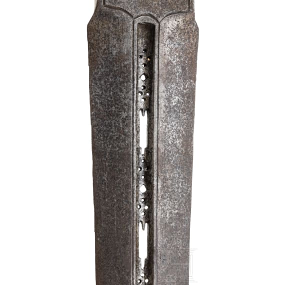 A ceremonial rapier with finely chased chain hilt in the German style of 1575 by Anton Konrad of Dresden, circa 1920/25