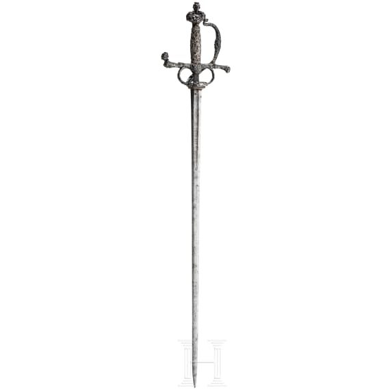 A fine French Rapier in Renaissance style with a silver hilt, circa 1860