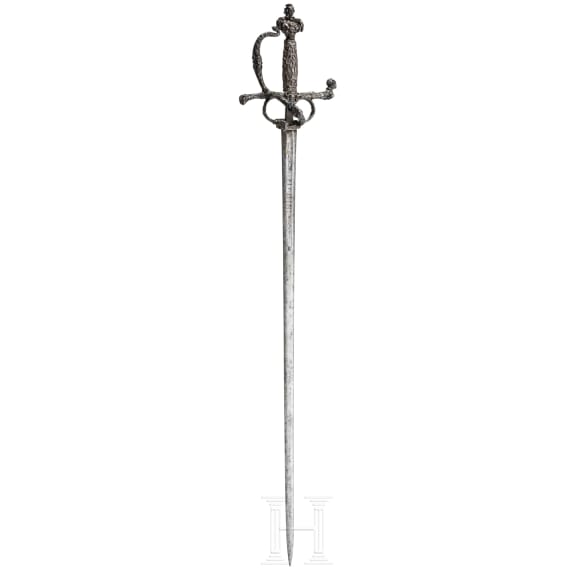 A fine French Rapier in Renaissance style with a silver hilt, circa 1860