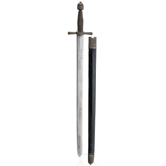 A German sword with chiseled decoration, 17th/19th century