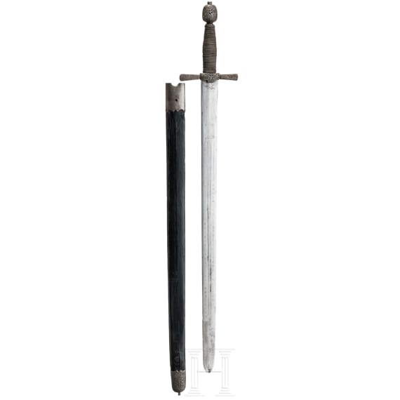 A German sword with chiseled decoration, 17th/19th century
