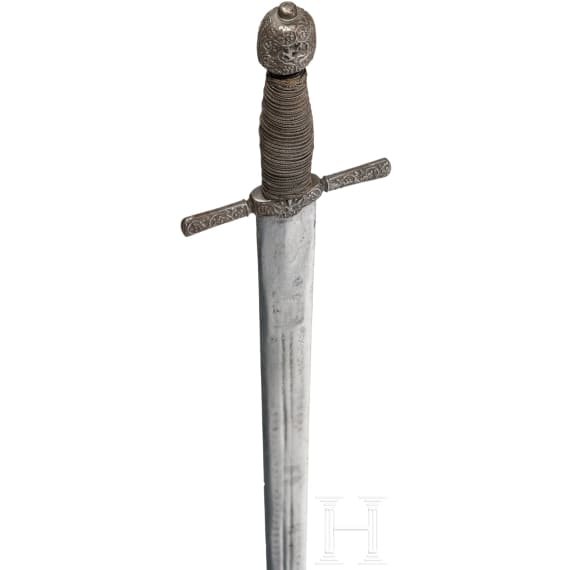 A German sword with chiseled decoration, 17th/19th century