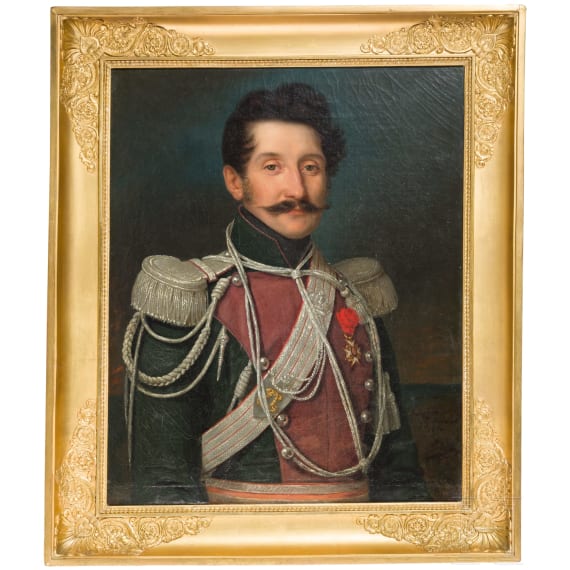 Josephine de Gallemant - Offiziersportrait, datiert 1830