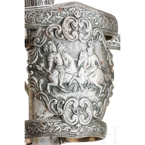 A deluxe French rapier with chiselled hilt in the style of 1600, circa 1880