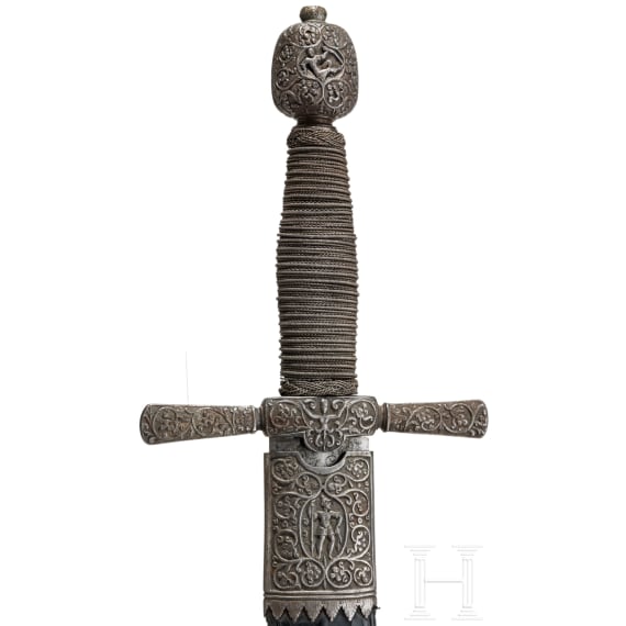 A German sword with chiseled decoration, 17th/19th century
