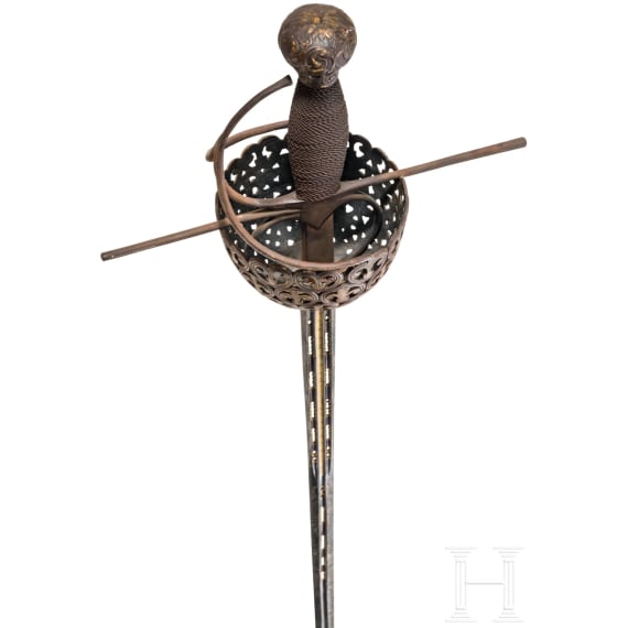 A Victorian cup-hilt-rapier, in the style of 1600