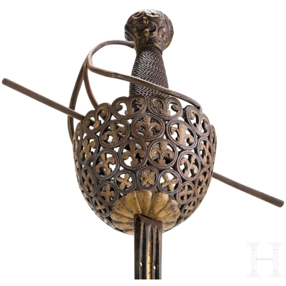A Victorian cup-hilt-rapier, in the style of 1600