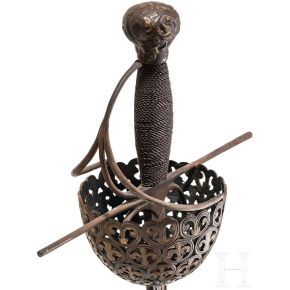 A Victorian cup-hilt-rapier, in the style of 1600