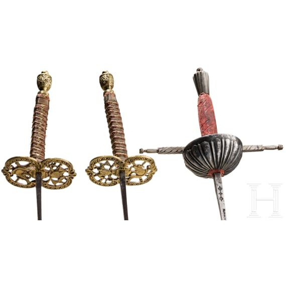 Three German sport fencing foils, circa 1900