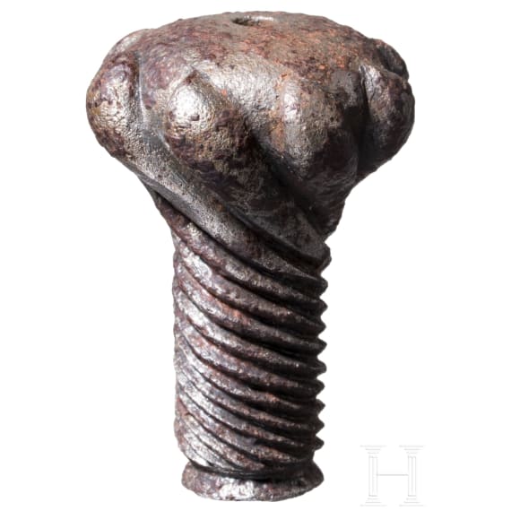 An German iron dagger pommel, circa 1520