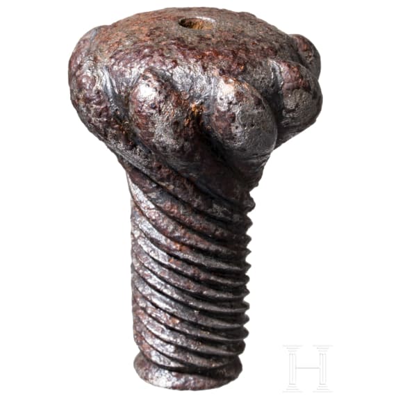 An German iron dagger pommel, circa 1520