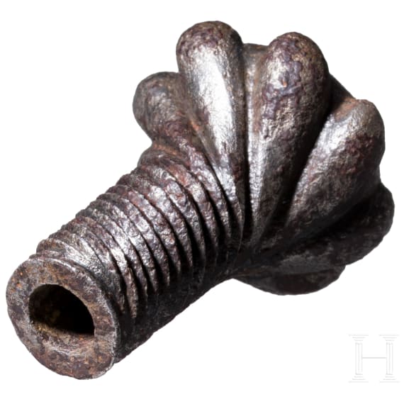 An German iron dagger pommel, circa 1520