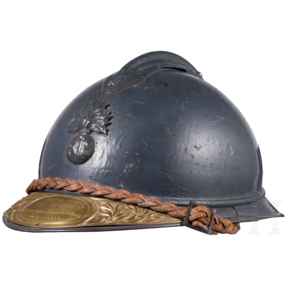 Stahlhelm &bdquo;Adrian" M 15 mit Veteranenschild f&uuml;r einen Infanterie Kommandanten
