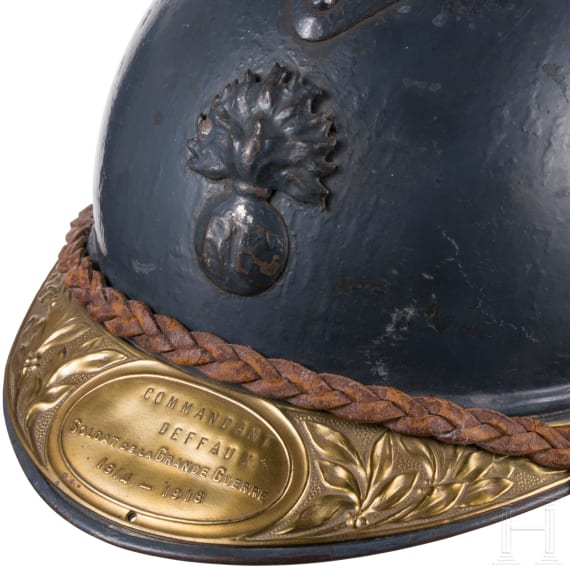 Stahlhelm &bdquo;Adrian" M 15 mit Veteranenschild f&uuml;r einen Infanterie Kommandanten