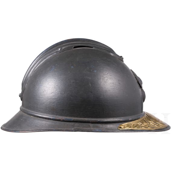 Stahlhelm &bdquo;Adrian" M 15 mit Veteranenschild f&uuml;r einen Leutnant der Dragoner