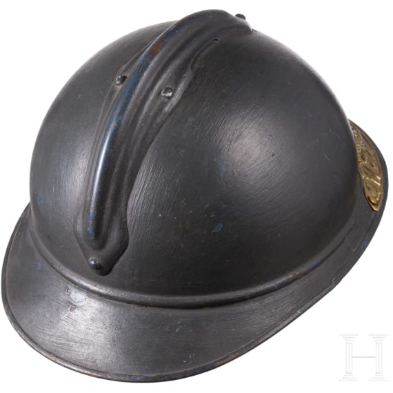 Stahlhelm &bdquo;Adrian" M 15 mit Veteranenschild f&uuml;r einen Leutnant der Dragoner