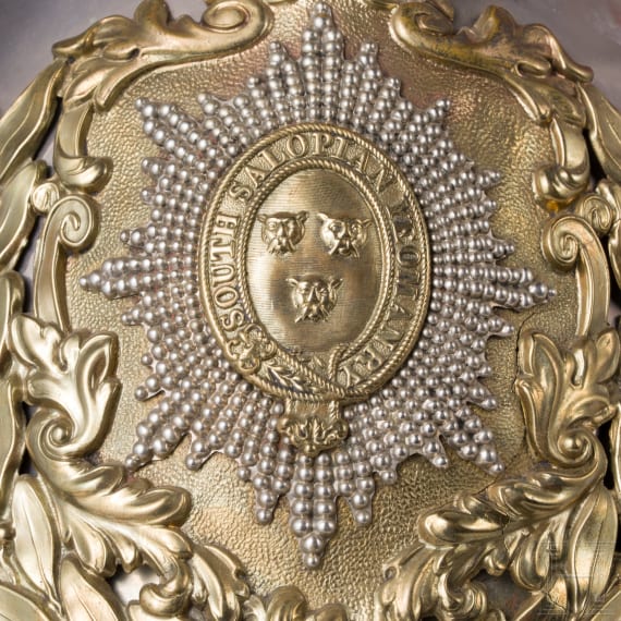 Helm f&uuml;r Mannschaften der South Salopian (Shropshire) Yeomanry, 2. H&auml;lfte 19. Jhdt.