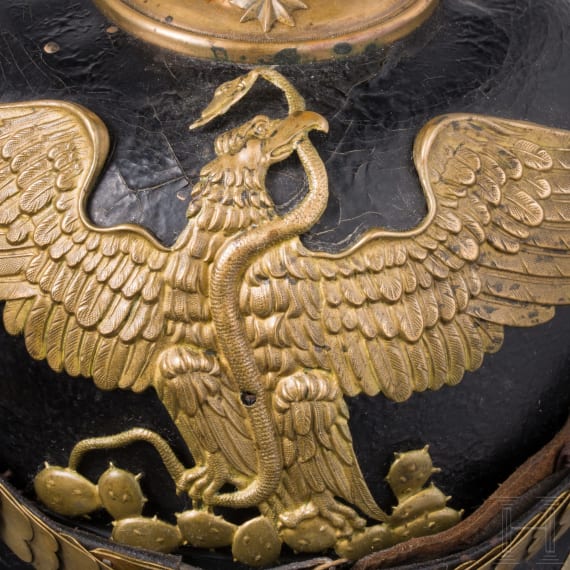 Helm f&uuml;r Offiziere der mexikanischen Infanterie, um 1910