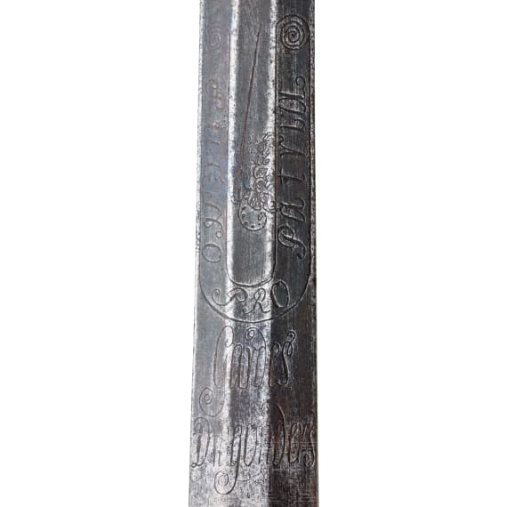 Pallasch f&uuml;r Mannschaften der niederl&auml;ndischen Garde-Dragoner, um 1800
