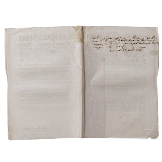 Kaiserin Maria Theresia (1717 - 1780) - sieben Circulare aus ihrer Regierungszeit, 1745 - 1780