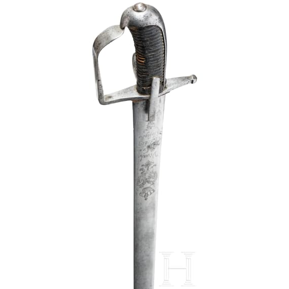 Pallasch f&uuml;r Mannschaften des &ouml;sterreichischen Kavallerieregiments de Caraffa, 18. Jhdt.