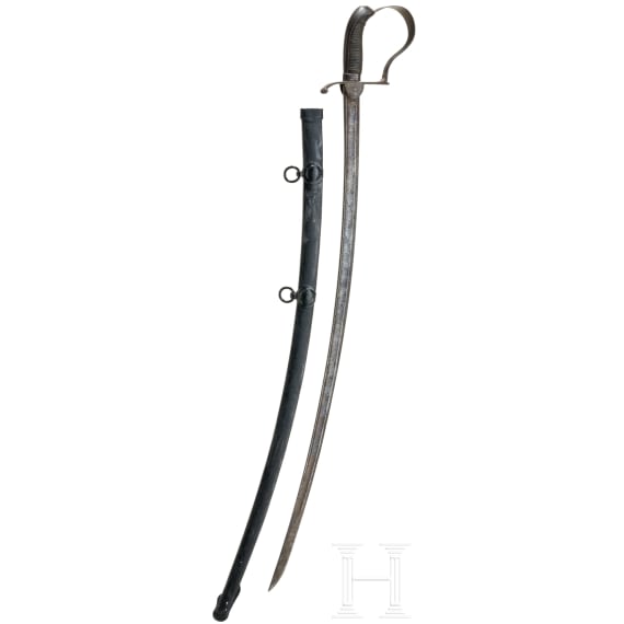 S&auml;bel M 1837 f&uuml;r Offiziere der Infanterie, datiert 1848