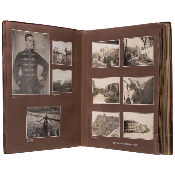 Fotoalbum der &ouml;sterreichisch-ungarischen Fliegertruppe, datiert 1917
