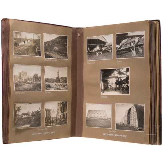 Fotoalbum der &ouml;sterreichisch-ungarischen Fliegertruppe, datiert 1917