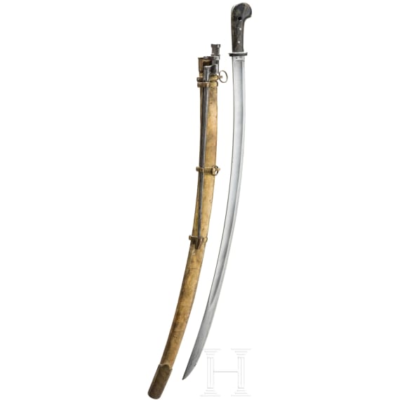 Milit&auml;rische Schaschka mit Horngriff, 19./20. Jhdt.