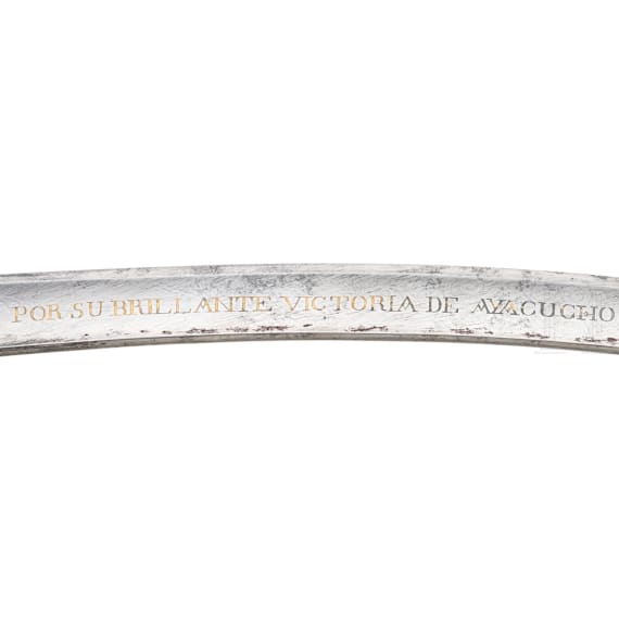 General Antonio Jos&eacute; Sucre (1795 - 1830) - Geschenks&auml;bel der Republik Gro&szlig;kolumbien, um 1824