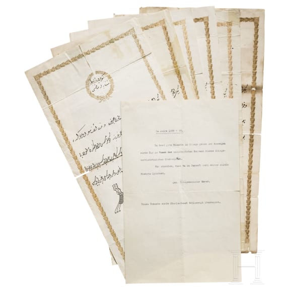 Six Ottoman documents under Enver Pasha, before 1918