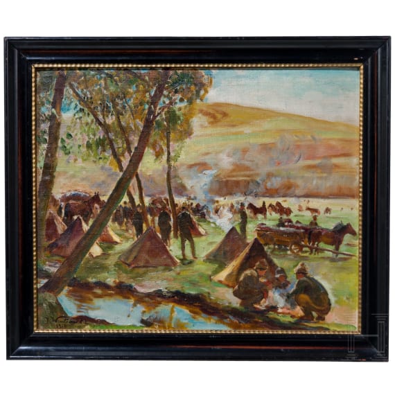 Julius Wentscher the Younger (1881 - 1961) - an Ottoman machine gun department, dated 1917