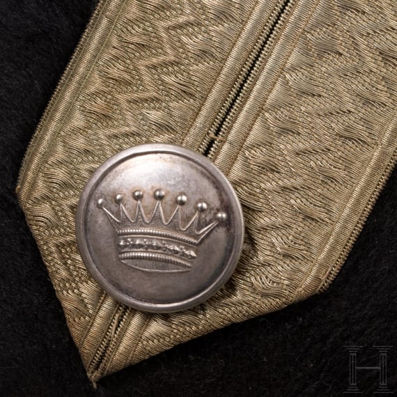 A bicorne hat with rank crown, 19th/20th century