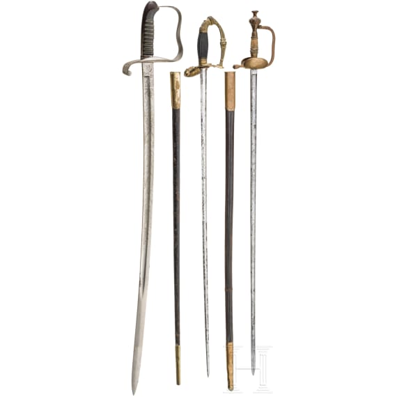 Three long edged weapons, European, 19th/20th century