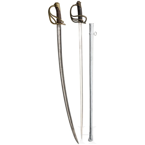 A French sabre M 1822 and Belgian officer's sabre