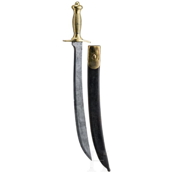 A heavy fascine knife, dated 1843