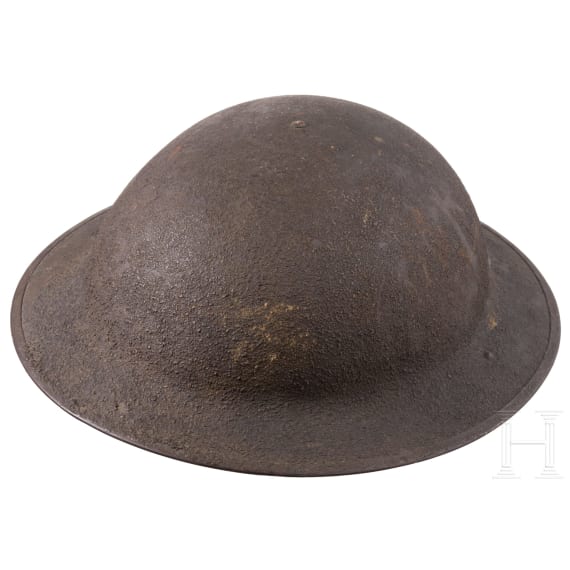A steel helmet M 17 "Brodie" of a veteran from the 2nd Infantry Division "Indianhead"